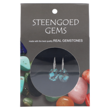 Steengoed Gemstone Oorbellen Turquoise image 1