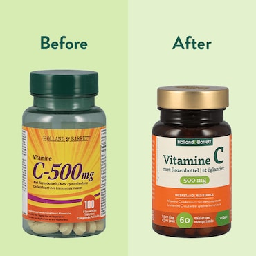 Holland & Barrett Vitamine C met Rozenbottel 500mg - 60 tabletten image 4