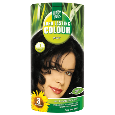 Henna Plus Long Lasting Colour Coloration Noir longue durée - 100ml