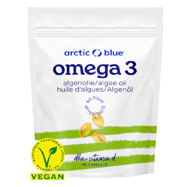 Arctic Blue Oméga 3 Huile d'Algues DHA + Vitamine D - 90 capsules image 1