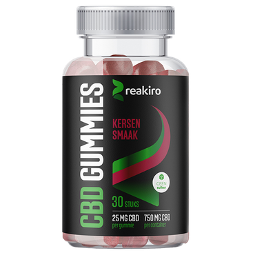 Reakiro CBD Gummies Cherry 25MG CBD (30 gummies)