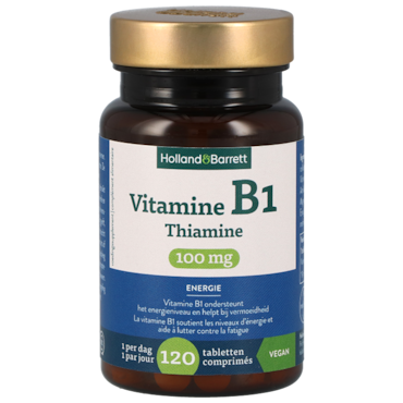 Holland & Barrett Vitamine B1 Thiamine 100mg - 120 tabletten image 1