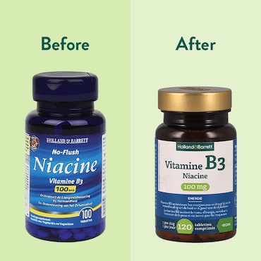 Holland & Barrett Vitamine B3 Niacine 100mg - 120 tabletten image 4