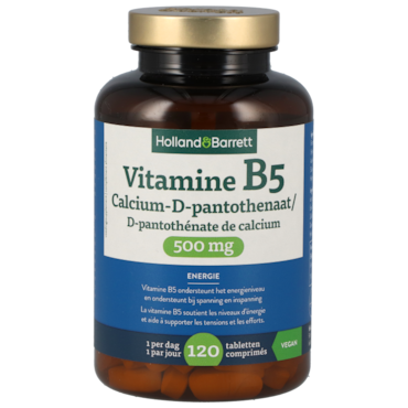 Holland & Barrett Vitamine B5 D-Pantothénate de Calcium 500mg - 120 comprimés image 1