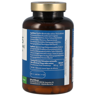 Holland & Barrett Vitamine B5 D-Pantothénate de Calcium 500mg - 120 comprimés image 2