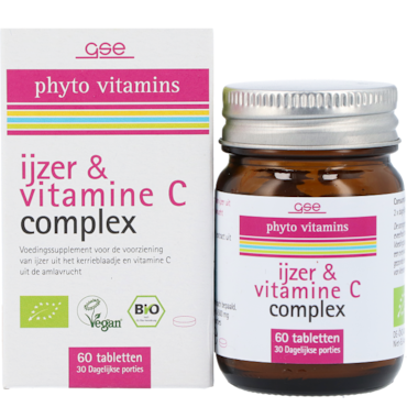 GSE phyto vitamines fer & vitamine C Complexe 30gr - 60 tabletten image 2