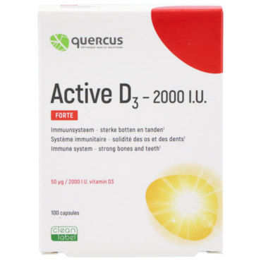 Quercus Active D3 - 2000 I.U. - 100 capsules image 1