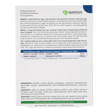 Quercus Folate B12 (80 tabletten) image 3