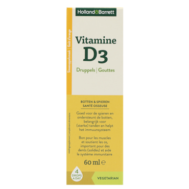 Holland & Barrett Vitamine D3 Druppels Sinaasappelsmaak - 60 ml image 1