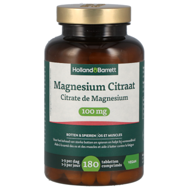 Holland & Barrett Magnesium Citraat 100 mg - 180 Tabletten image 1