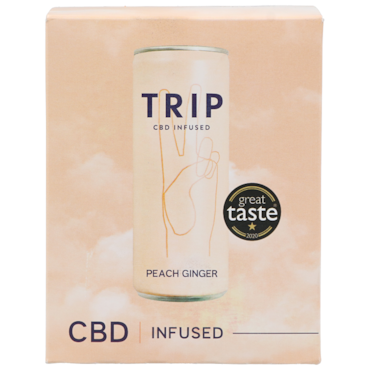 TRIP CBD Infused Multi Pack Peach Ginger - 4 x 250ml image 1