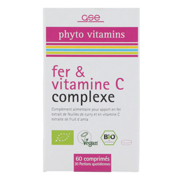 GSE Complexe Fer et Vitamine C - 60 comprimés image 1