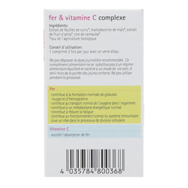 GSE Complexe Fer et Vitamine C - 60 comprimés image 3