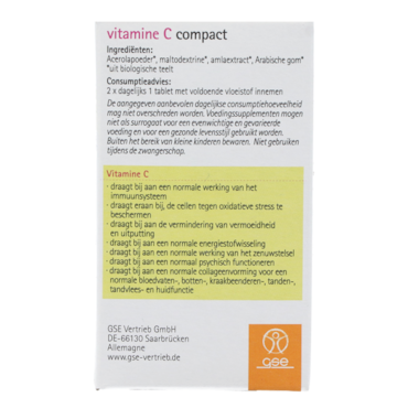 GSE Vitamine C Compact (60 comprimés) image 3