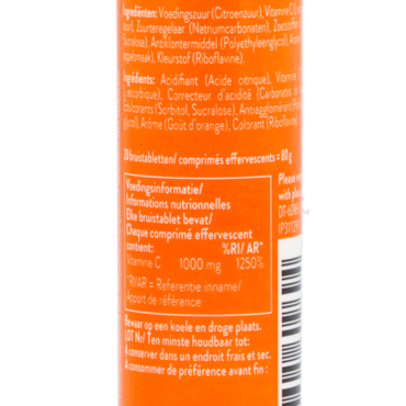 Holland & Barrett Vitamine C Bruistablet 1000mg Sinaasappelsmaak - 20 bruistabletten image 2