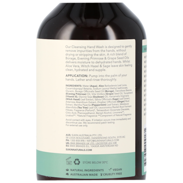 Sukin Crème Lavante pour les Mains Eucalyptus et Tea Tree - 500ml image 2