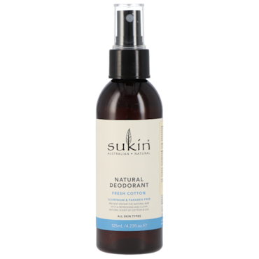 Sukin Natural Deodorant Fresh Cotton - 125ml image 1