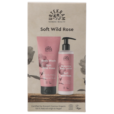 Urtekram Soft Wild Rose Giftbox (Body Lotion 245ml + Body Wash 200ml) image 1