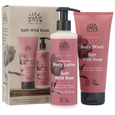 Urtekram Soft Wild Rose Giftbox (Body Lotion 245ml + Body Wash 200ml) image 2