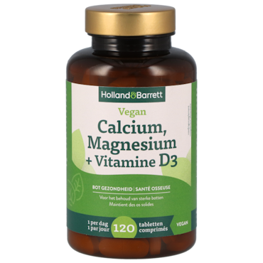 Holland & Barrett Vegan Calcium, Magnésium + Vitamine D3 - 120 comprimés image 1