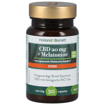 Holland & Barrett CBD 20mg + Melatonine Sterk - 30 capsules image 1