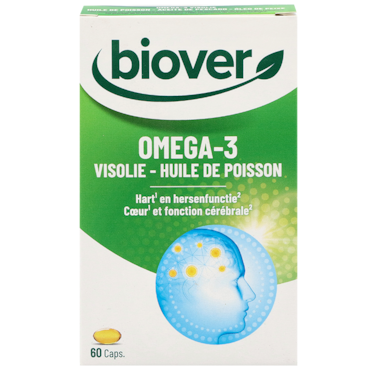 Biover Oméga 3 Huile de Poisson - 60 capsules image 1