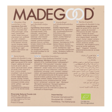 MadeGood Granola Bar Chocolate Chip - 24g image 3