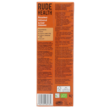 Rude Health Roasted Almond Oat Drink - 1 L image 2
