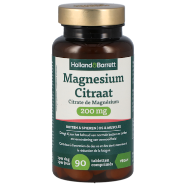 Holland & Barrett Magnesium Citraat 200 mg - 90 tabletten image 1