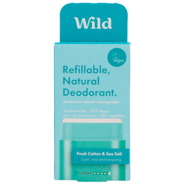 Wild Déodorant Naturel Coton Frais et Sel de Mer - 1x Kit de Base image 1