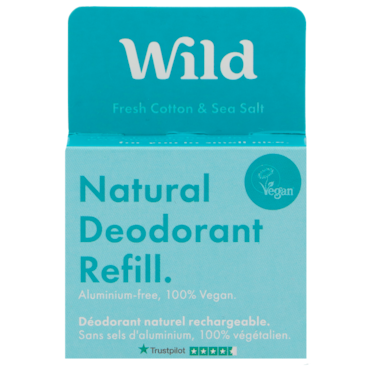 Wild Deodorant Fresh Cotton & Sea Salt navulling - 40g image 1