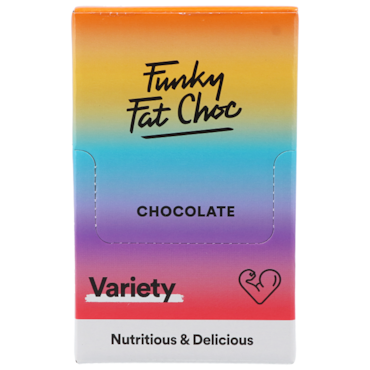 Funky Fat Foods Chocolate Bars Variety Box - 10 x 50 g image 1