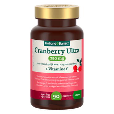 Holland & Barrett Cranberry Ultra 250mg + Vitamine C - 90 capsules image 1