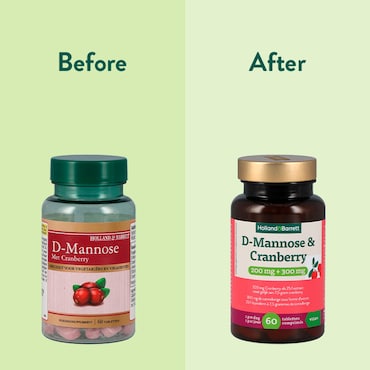 Holland & Barrett D-Mannose & Cranberry 200mg + 300mg - 60 tabletten image 4