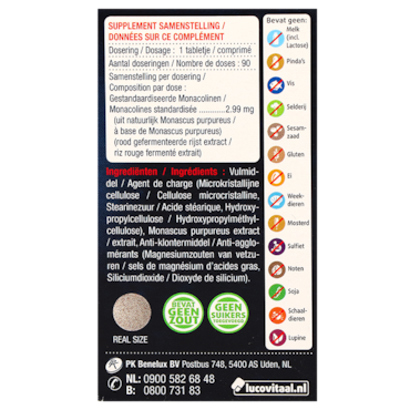 Lucovitaal Rode Gist Rijst - 90 tabletten image 3