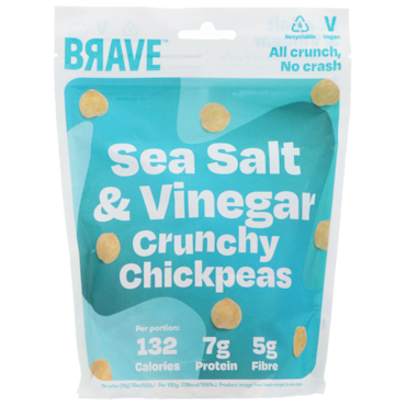BRAVE Crunchy Chickpeas Salt & Vinegar - 115g image 1