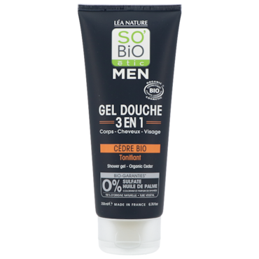 So'Bio étic Men Shower Gel 3-in-1 Organic Cedar - 200ml image 1