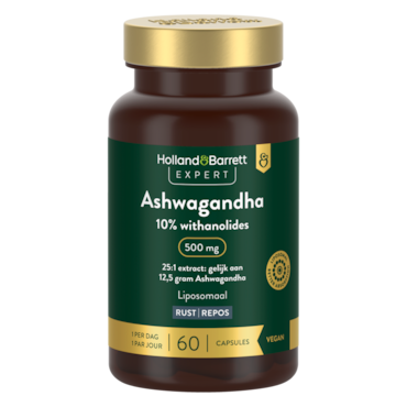 Holland & Barrett Expert Ashwagandha 10% withanolides 500mg Liposomaal - 60 capsules image 2