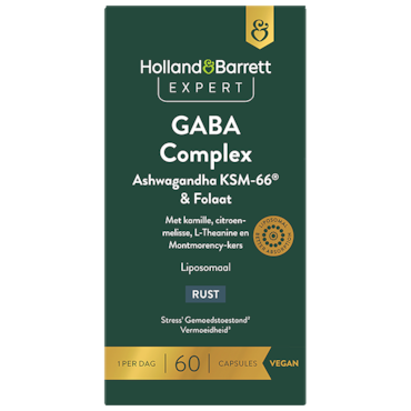 Holland & Barrett Expert GABA Complex + Ashwagandha & Folaat – 60 capsules image 1