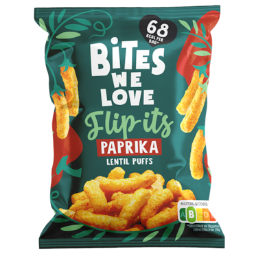 Bites We Love Flip-its Lentil Puffs Paprika - 18g