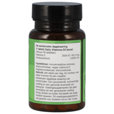 Daily Supplements Vegan Vitamine D3 62.5mcg - 90 tabletten image 2