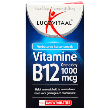 Lucovitaal Vitamine B12 1000mcg Kersensmaak - 180 kauwtabletten image 1