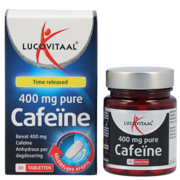 Lucovitaal Time Released 400mg Pure Cafeine - 30 tabletten image 2