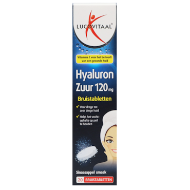 Lucovitaal Hyaluronzuur Sinaasappelsmaak 120mg - 20 bruistabletten image 1