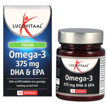 Lucovitaal Vegan Omega-3 375mg DHA & EPA - 30 capsules image 2