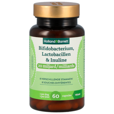 Holland & Barrett Bifidobactérium, Lactobacille et Inuline 20 mld. - 60 capsules image 1