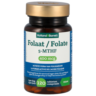 Holland & Barrett Folaat 5-MTHF 400mcg - 120 tabletten image 1