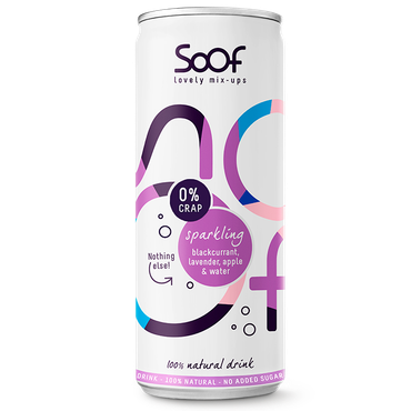 Soof Sparkling Blackcurrant, Lavender, Apple & Water - 250ml