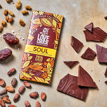 Lovechock SOUL Caramel Sel Marin 75 % Cacao - 70g image 4