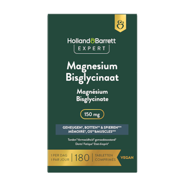 Holland & Barrett Expert Magnesium Bisglycinaat 150mg - 180 tabletten image 1